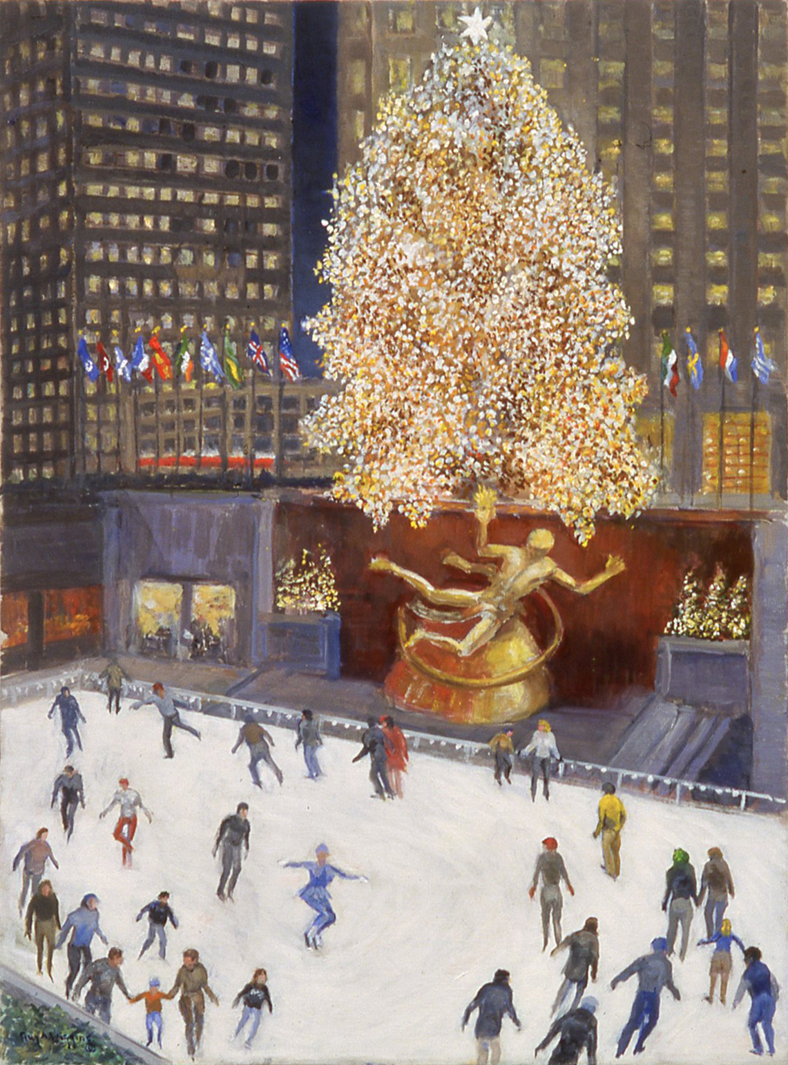 christmas time at rockefeller center